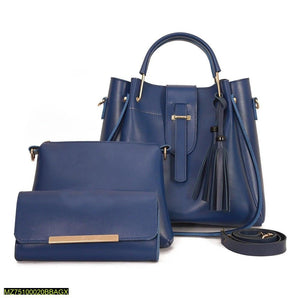 BagX -Alexa 3 Piece Handbag, Sapphire Blue