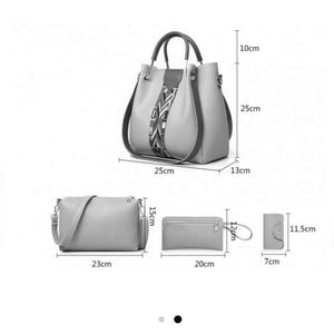 Women's Pu 4 Pcs Women Faux Leather Handbags