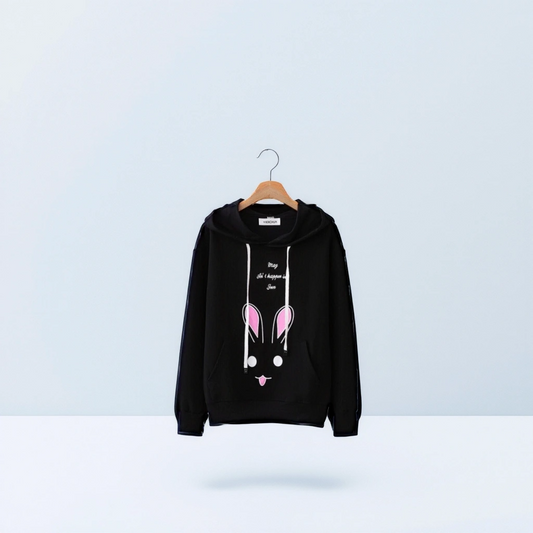 JBi Winter Rabbit Hoodie Unisex (Black)