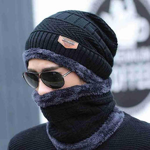 Beanie Wool Cap With Neck Warmer